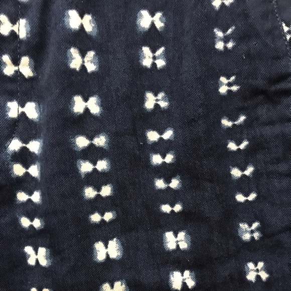 J. CREW Faded Adire Indigo Shibori Tie Dye Shorts - Picture 5 of 7